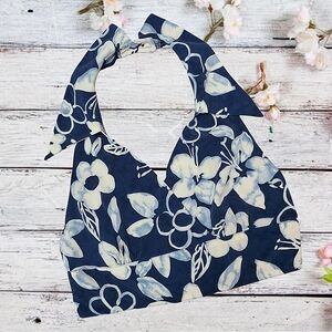 VTG Y2K Rampage Tropical Floral Halter Crop Top